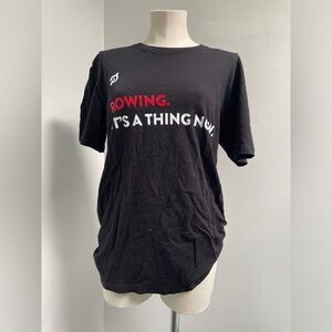 NWOT Peloton Rowing Short Sleeve Shirt- Black- Size L- UNISEX